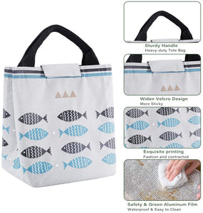 Borsa Termica Pranzo per Donna, KNMY Borsa Pranzo Tote, Impermeabile Stoffa Oxford Borsa Termica Pranzo Ufficio, Borsa Picnic per Alimenti per Bambini