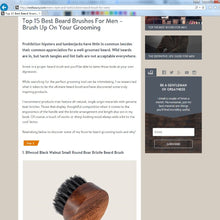 Carica l&#39;immagine nel visualizzatore di Gallery, BFWood Spazzola da Barba rotonda piccola di setole naturali S, Nero - Ilgrandebazar