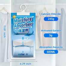 Carica l'immagine nel visualizzatore di Gallery, CONOPU 10 Pack x 248g(2.5kg) Deumidificatori Armadio, per Eliminare Assorbire Umidità, per Seminterrati, Armadi, Lavanderie, contro Odore Sgradevole Confezioni Senza Profumo