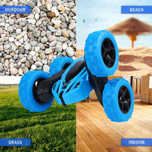 Carica l&#39;immagine nel visualizzatore di Gallery, ThinkMax Stunt Car Radiocomandata, 2.4 GHz Macchina Telecomandata, 4WD Double-Sided RC Auto Telecomando Rotazione 360 (Blu)