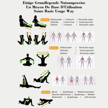 Carica l'immagine nel visualizzatore di Gallery, Elastico Fitness Banda Elastica Fitness-Fascia Elastica con 3 livelli di resistenza: 1.5m/1.8m/2m Banda Elastica per uomo e donna, perfette per pilates, yoga, riabilitazione, stretching, allenamento