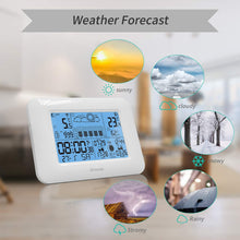 Carica l&#39;immagine nel visualizzatore di Gallery, Oritronic Stazione Meteo, Indoor Outdoor Monitor Temperatura Bianco