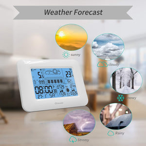 Oritronic Stazione Meteo, Indoor Outdoor Monitor Temperatura Bianco