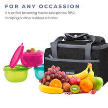Carica l&#39;immagine nel visualizzatore di Gallery, edihome, Borsa Termica Porta Pranzo, Borsa Frigo Piccola, 8L, Lunch Box, Porta Pranzo Termico, Borsetta, per Lavoro, per Viaggio, Blu, Beige e Grigio (Nero)