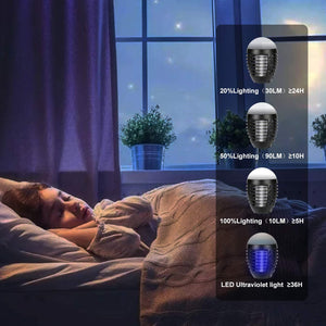 yipin Lampada Antizanzara Elettrica per Esterno&Interno,2-in-1 Lampada Anti-zanzara & Lanterna da Campeggio Lampada da Tenda IP67 Antipioggia Bug Zapper LED Carica della Lampada Tramite USB 2200mAh