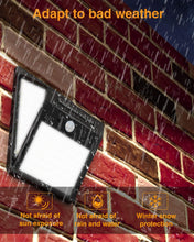 Carica l&#39;immagine nel visualizzatore di Gallery, Luci solari per esterni, 140 LED, Litogo, versione 2020, per esterni con sensore di movimento, 1200 mAh, impermeabili, 800 lm, 3 modalità, 270°, per esterni