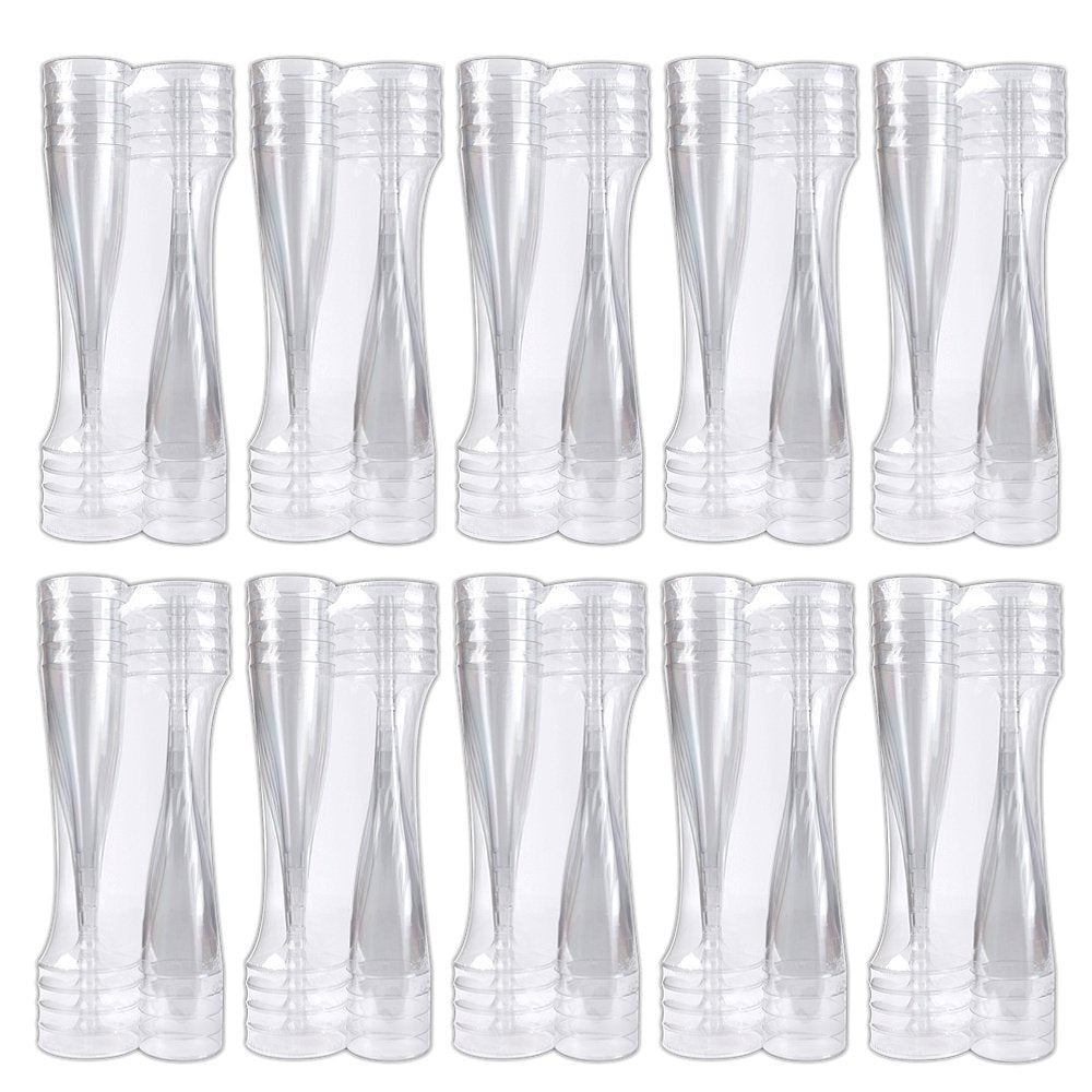 Schramm® 100 pezzi bicchieri da champagne monouso trasparente - Ilgrandebazar
