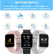 Carica l'immagine nel visualizzatore di Gallery, DigiKuber Smartwatch Orologio Fitness Tracker Uomo Donna, Impermeabile IP68 Cardiofrequenzimetro Notifica Messaggi Pedometro Polso Orologio Sportivo Calorie Activity Tracker per Android iOS (Nero)