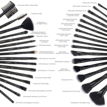 Carica l&#39;immagine nel visualizzatore di Gallery, Pennelli Make Up USpicy Kit 32 pezzi Cosmetici Trucco spazzola nero - Ilgrandebazar