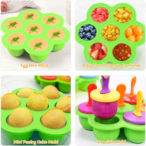 Fostoy Stampi per Gelato,Mini Stampo in Silicone per Ghiaccioli,Riutilizzabili Produttori di Ghiaccioli per la Preparazione di Ghiaccioli, Gelati, Sorbetti,Contenitore per Alimenti per Bambini