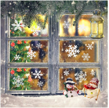 Carica l'immagine nel visualizzatore di Gallery, Feliciay 274pcs Fiocchi Di Neve Natalizi Adesivi Elettrostatici Per Finestre Riutilizzabili Decorazioni Per Fiocchi Di Neve Ornamenti Albero Natale Vetro Festa Babbo Natale Regali (16 Fogli)
