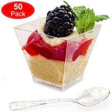 Carica l&#39;immagine nel visualizzatore di Gallery, Aitsite 50 pezzi Tazze da Dessert 2oz / 60ml Coppette 60ml, Piazza