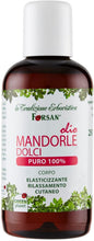 Carica l'immagine nel visualizzatore di Gallery, La Tradizione Erboristica Forsan - Olio Mandorle Dolci Puro al 100% - Olio senza profumo Ideale per la Cura della Pelle Secca, Smagliature, Capelli e per Massaggi - 250 ml