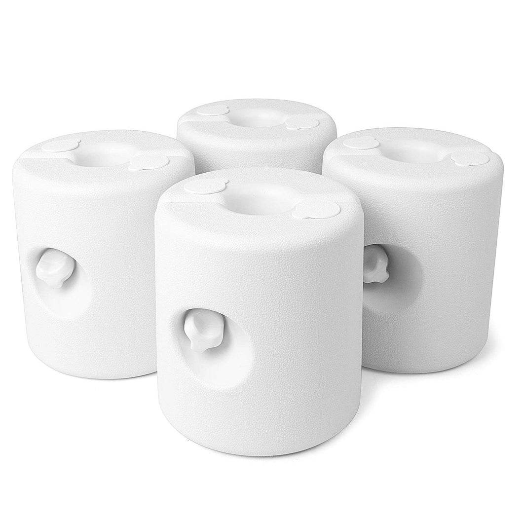 Park Alley Zavorre per Gazebo Riempibili con Sabbia o 24 x 24 x 25 cm, Bianco - Ilgrandebazar
