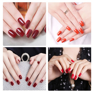 Clavuz Smalto Semipermanente Gel Soak off UV LED Ricostruzione Kit 002 Rosso - Ilgrandebazar