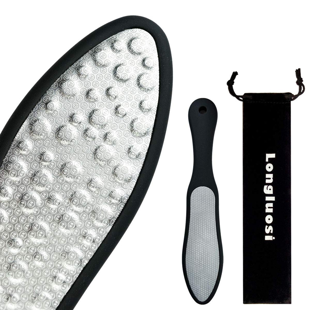 Premium Raspa Corneale Laser Bifacciale, Lima Per Piedi In Acciaio big, black