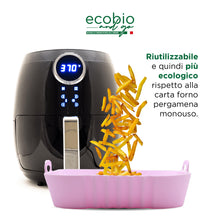 Carica l'immagine nel visualizzatore di Gallery, ECOBIO and GO 3 Teglie in Silicone per Friggitrice ad Aria, Qualità e Resistenza con più spessore, Diametro interno 16 esterno 19 Cm Accessori indispensabili per cucinare in modo sano e gustoso