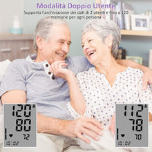 Carica l'immagine nel visualizzatore di Gallery, Cazon Misuratore di pressione sanguigna, misuratore di pressione sanguigna digitale automatica per uso domestico, misuratore di frequenza cardiaca con bracciale, 2 × 120 set di memoria (Black)