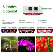 Carica l&#39;immagine nel visualizzatore di Gallery, Olafus 300W Grow Light Lampada per Piante VEG&amp;Bloom 3 Modalità Spettro... - Ilgrandebazar