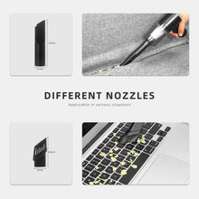 Carica l&#39;immagine nel visualizzatore di Gallery, Mini Aspirapolvere per Auto Senza Filo Ricaricabile con USB, Aspirabriciole Portatile, (Potente 120W, 6000Pa, 7.4V), Nero