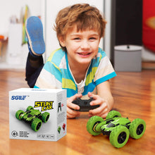 Carica l&#39;immagine nel visualizzatore di Gallery, SGILE Ricaricabile Macchina Telecomandata per Bambini, 4WD Auto Telecomandata con Batteria Ricaricabile, RC Macchina Acronazia Rotazione a 360 Gradi Regalo Verde