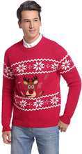 Carica l'immagine nel visualizzatore di Gallery, Abollria Maglione da Uomo per Natale Maglie Maniche Lunghe per Autunno Inverno Pullover Maglione per Natale