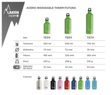 Carica l&#39;immagine nel visualizzatore di Gallery, Laken Futura Thermo, Borraccia, Verde (Green), 750 ml 750 ml, (Green) - Ilgrandebazar