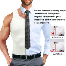 Carica l&#39;immagine nel visualizzatore di Gallery, CHUMIAN Maglietta Compressione Uomo Canotta Contenitiva Snellente Intimo Modellante Dimagrante Fascia Pancia Sportivo Fitness Canottiera