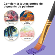 Carica l&#39;immagine nel visualizzatore di Gallery, 12 Pennelli per Dipingere,Set Pennelli Pittura in Nylon Art,Pennello Fine Pittura Penne a Punta Liscia,Corpo Penna in Legno Adatto per Vernici Acriliche, Acquerelli, Oli e Guachi