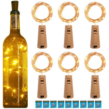 Carica l&#39;immagine nel visualizzatore di Gallery, kolpop 3M 30 LED Luci per Bottiglia (6 pezzi), Lucine a Batteria, Filo... - Ilgrandebazar
