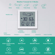 Carica l&#39;immagine nel visualizzatore di Gallery, ORIA Stazione Meteo Digital, Termometro Igrometro Wireless da Interno...
