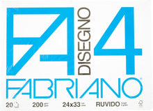 Carica l&#39;immagine nel visualizzatore di Gallery, Fabriano F4 05000597, Album da Disegno, Formato 24 x 33 cm, Fogli Ruvidi, Grammatura 200gr/m2, 20 Fogli