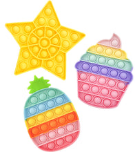 Carica l'immagine nel visualizzatore di Gallery, Pop Bubble Set di giocattoli sensoriali agitati, Push Bubble Silicone Spremere Giocattoli sensoriali Fidget Antistress Giocattolo anti-ansia Confezione da 3 (ananas)
