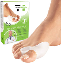 Carica l&#39;immagine nel visualizzatore di Gallery, Take Inspire Tutore Alluce Valgo 6 pezzi Correttore Separatore in Morbido Silicone Protezione Dolore Borsite Distanziatore Raddrizza Dita a Martello Piedi Protettore Supporto Uomo Donna