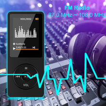 Carica l'immagine nel visualizzatore di Gallery, Wodgreat Lettore MP3 16GB Lettore Musicale Audio Digitale Portatile HiFi Lossless Sound 1,8 Pollici MP3 Running Sport con Radio FM/Altoparlante,Supporto espandibile fino a 128G