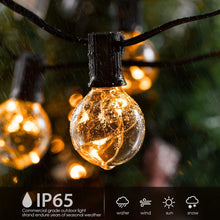 Carica l&#39;immagine nel visualizzatore di Gallery, Catena Luminosa Esterno G40 LED, GlobaLink IP65 Catene Luminose per Esterni 11.7M 30+3 G40 Lampadine LED, Luci da Esterno Decorative per Natale Nozze Matrimonio Casa Giardino Feste Estern-Bianco Caldo