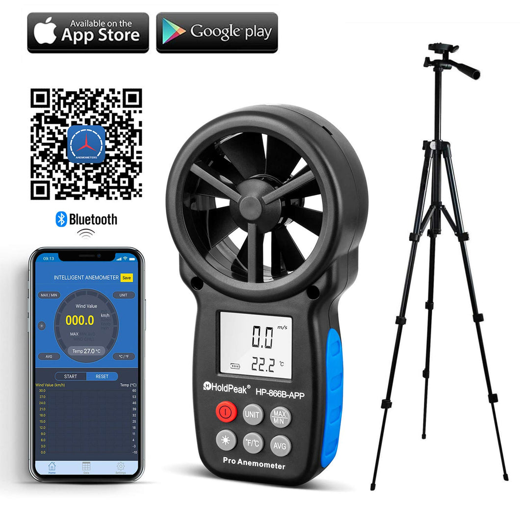 HoldPeak 866B-APP Anemometro Digitale Portatile App 1-Anemometer-866B-APP - Ilgrandebazar