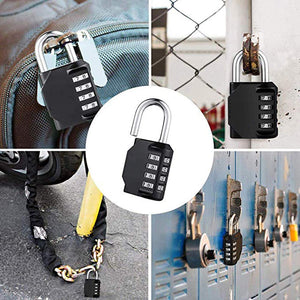 Lucchetto a Combinazione (3 pezzi),Joyguard a a 4 Nero - Ilgrandebazar