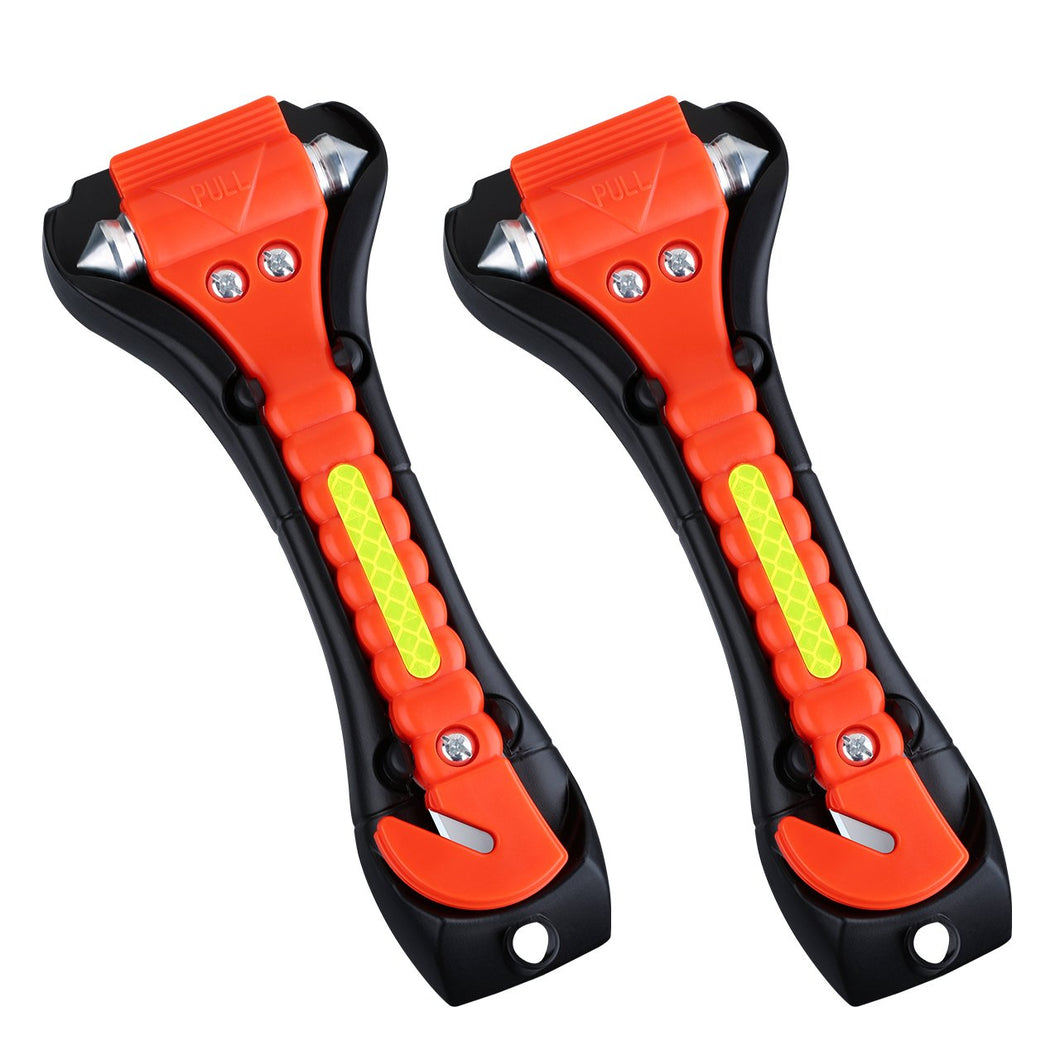 OMORC [2 Pezzi] Martello di Emergenza per Auto, Arancione - Ilgrandebazar