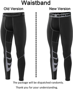 AMZSPORT di Sport degli Uomo Compressione calzamaglia Baselayer Pantaloni leggings sportivi