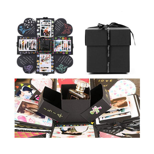 EKKONG Esplosione Box Scrapbook Creative DIY Photo Album - Nero - Ilgrandebazar