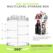 Carica l&#39;immagine nel visualizzatore di Gallery, Organizzatore di trucco, espositore cosmetico Rotating Organizer, Trasparente