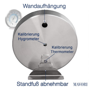 MAVORI® Analogo del termo-igrometro - Misuratore di umidità in acciaio... - Ilgrandebazar