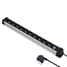 Carica l&#39;immagine nel visualizzatore di Gallery, Electraline 61903, Multipresa Alu-Line 10 posti polivalenti Argento/Nero - Ilgrandebazar