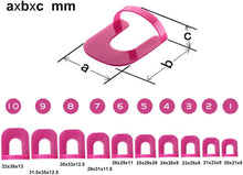 Carica l&#39;immagine nel visualizzatore di Gallery, 26 PCS Stencil per smalto,Protettore per unghie, smalto per unghie stencil in 10 misure Guida alla pittura per unghie kit per strumenti base per nail art