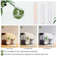 Carica l&#39;immagine nel visualizzatore di Gallery, Lampada Scrivania 36 LED USB, Ricaricabile con 180° Moderno, Bianco