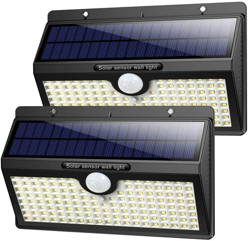 Luce Solare Led Esterno,【2019 Super Luminosa 138LED-1400 lumen】iPosible Luci Solari Esterno Lampade Solari con Sensore di Movimento Luci Esterno Energia Solare Impermeabile IP65 per Esterno-2 Pezzi