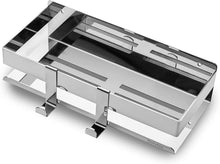 Carica l'immagine nel visualizzatore di Gallery, Mensola per doccia senza foratura, in acciaio inox cromato con scanalature di scarico, con 2 ganci, autoadesiva, set da bagno (lucido)