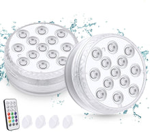 Carica l'immagine nel visualizzatore di Gallery, LED Sommergibili Luci Piscina, Luci a LED Sommergibili Impermeabile, Luci per Laghetto con Telecomando, per La Cerimonia Nuziale/Partito/Piscina/Fish Tank Decorazione（2 PCS）