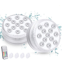 Carica l'immagine nel visualizzatore di Gallery, LED Sommergibili Luci Piscina, Luci a LED Sommergibili Impermeabile, Luci per Laghetto con Telecomando, per La Cerimonia Nuziale/Partito/Piscina/Fish Tank Decorazione（2 PCS）